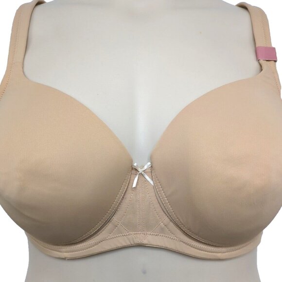 Lane Bryant Cacique Womens Bra Cool Bliss Balconette 42DDD Cafe Mocha Underwire - Picture 10 of 10